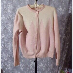 Vintage 50s Cashmere Cardigan Size Medium 1950s Pringle of Scotland Sweater